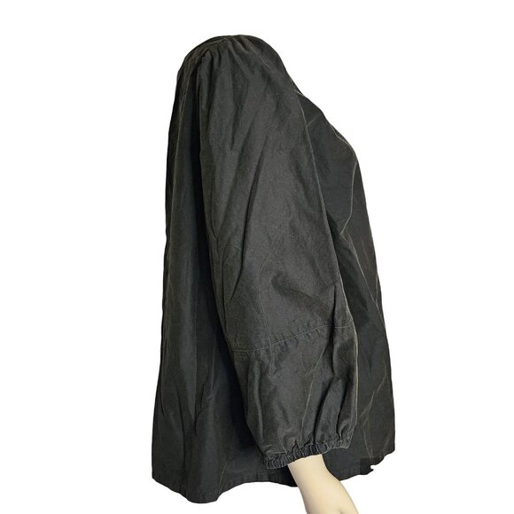 Ava & Viv Top Womens Plus Size X Solid All Black 3/4 Sleeve Pullover NWT - Picture 4 of 7